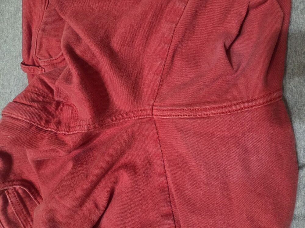 Judy Blue Wide Leg Cropped Jeans Red Garment Dyed Raw Hem High Rise 20W F14.1 - Picture 7 of 10